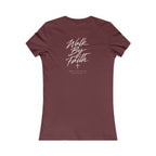 Walk By Faith Women's Fitted Tee – Back Print