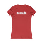 Iron Faith Co. Wordmark Women's Fitted Tee – Back Print