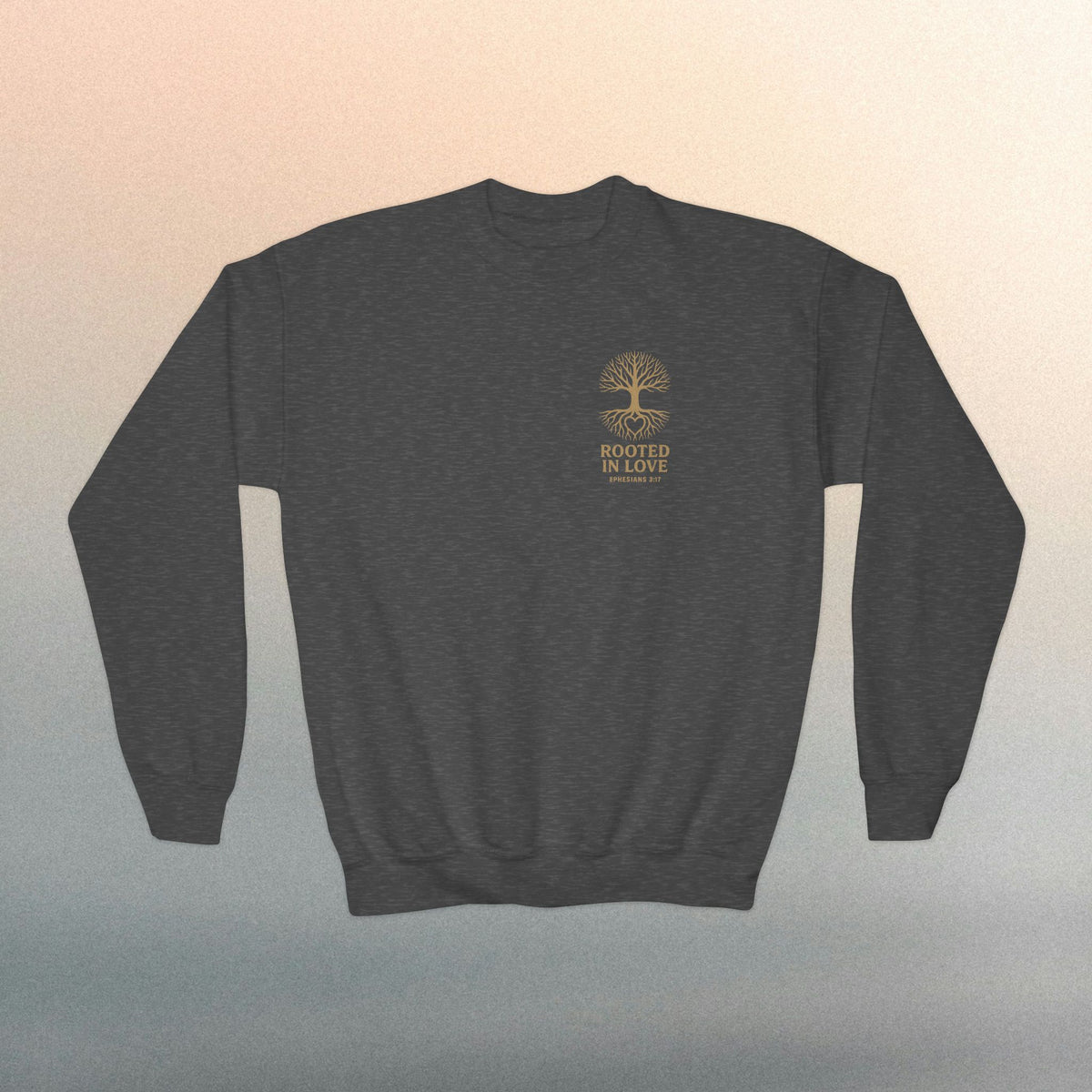 Love One Another Youth Crewneck Sweatshirt — Christian Faith Graphic - photo 5 of 30