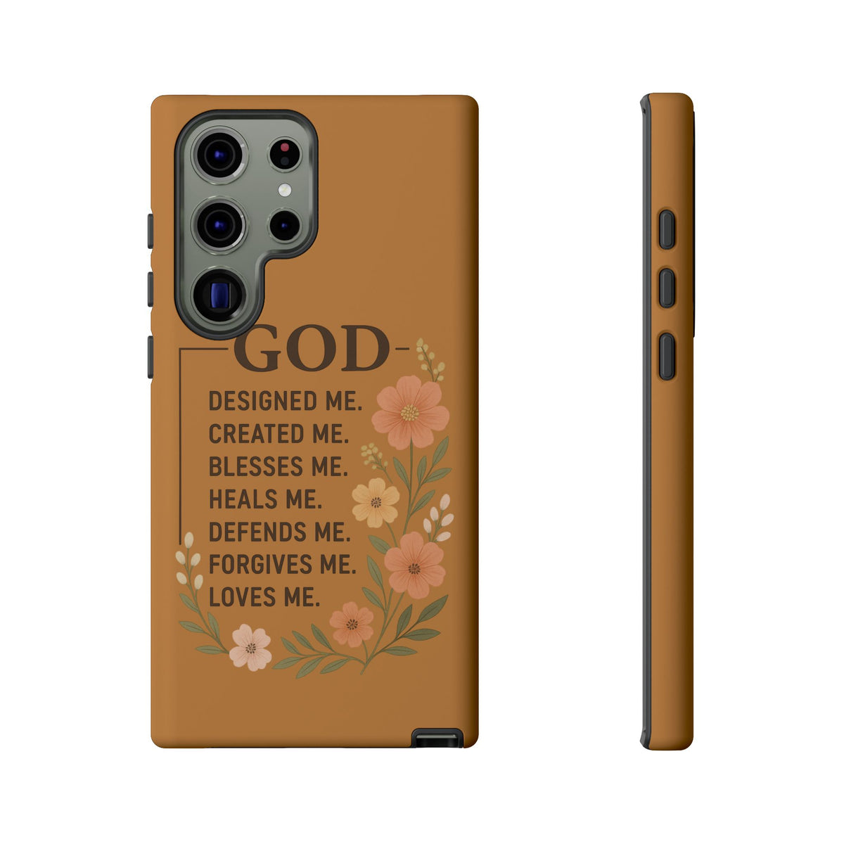 "GOD Designed Me" Floral iPhone Case