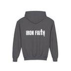Iron Faith Co. Wordmark Youth Hoodie – Back Print