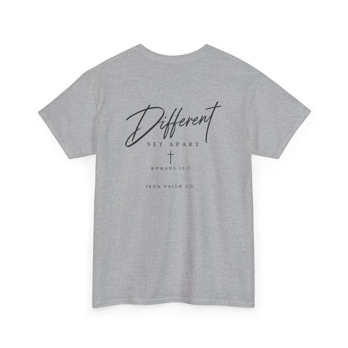 Different Romans 12:2 Tee – Back Print