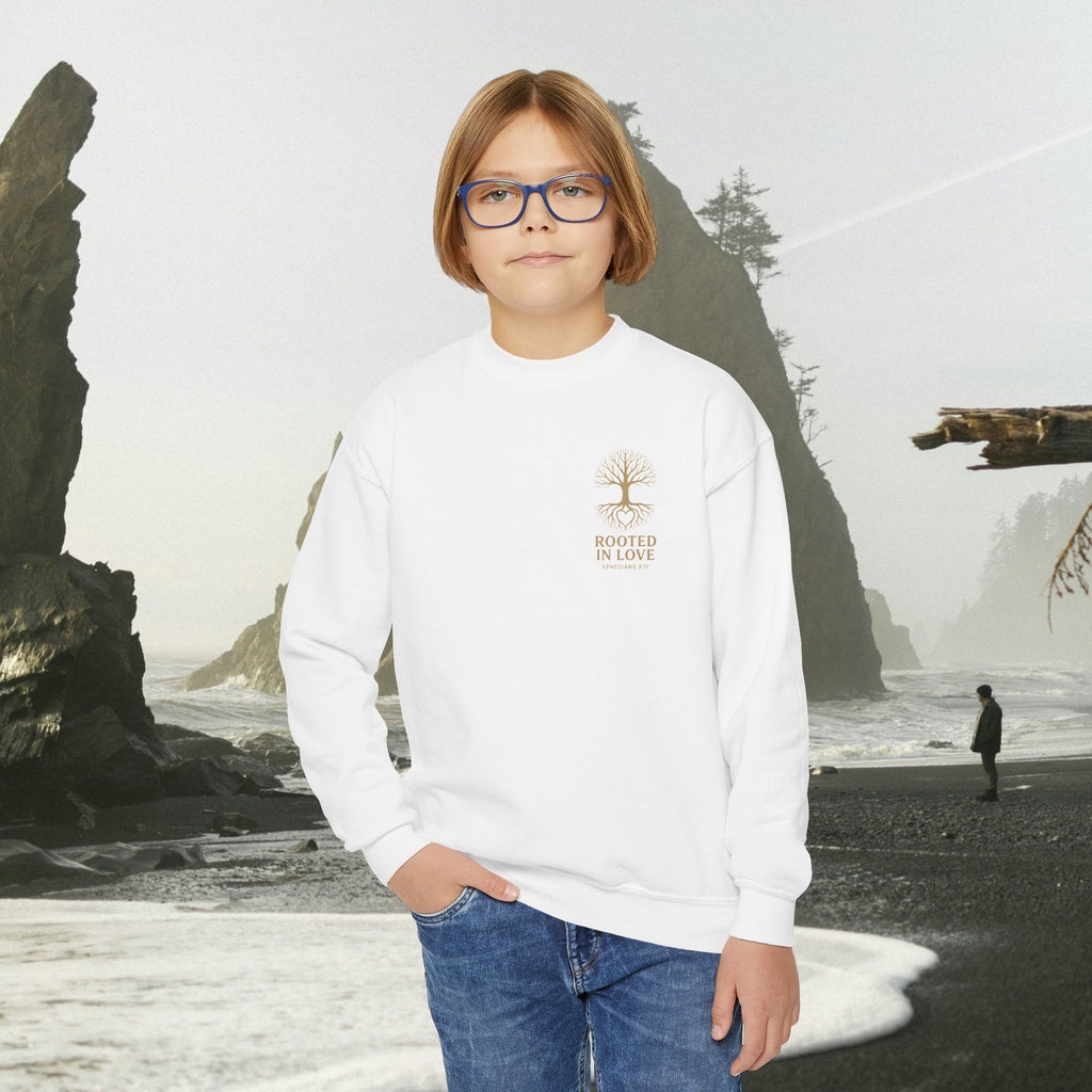 Love One Another Youth Crewneck Sweatshirt — Christian Faith Graphic - photo 10 of 30