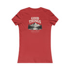 Good Things Come From Obedience Women's Fitted Tee – Back Print