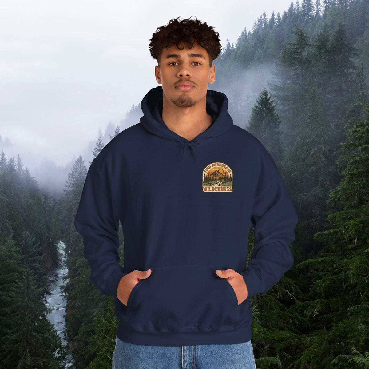 Find purpose in wilderness | Iron Faith Co. | Comfortable Heavy Blend Sweatshirt