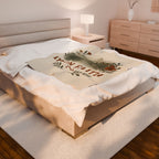 Mountain Floral Velveteen Blanket — Iron Faith Co. Cozy Rustic Cabin Throw - photo 5 of 8