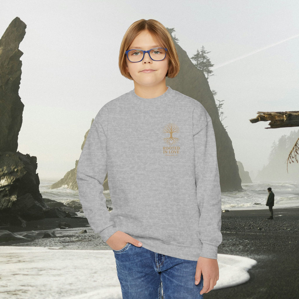 Love One Another Youth Crewneck Sweatshirt — Christian Faith Graphic - photo 19 of 30
