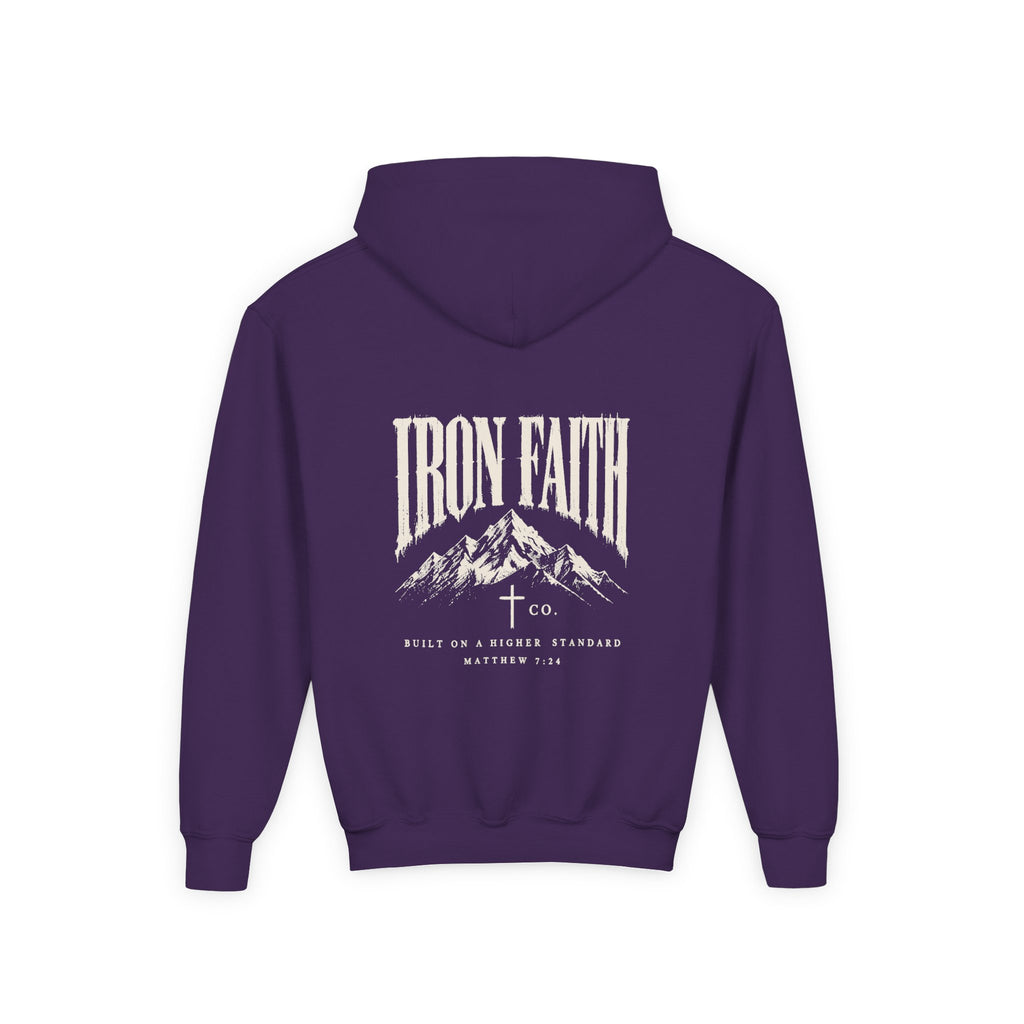 Built on a Higher Standard Youth Hoodie – Back Print