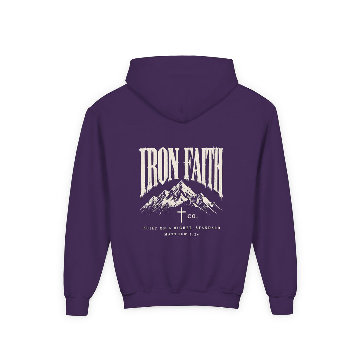 Built on a Higher Standard Youth Hoodie – Back Print