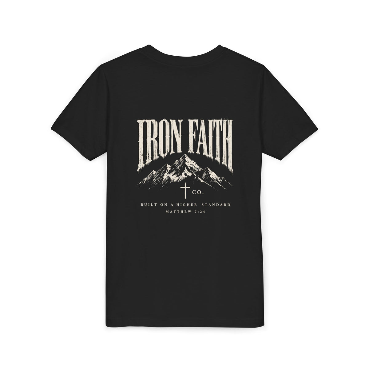 Built on a Higher Standard Youth Tee – Back Print