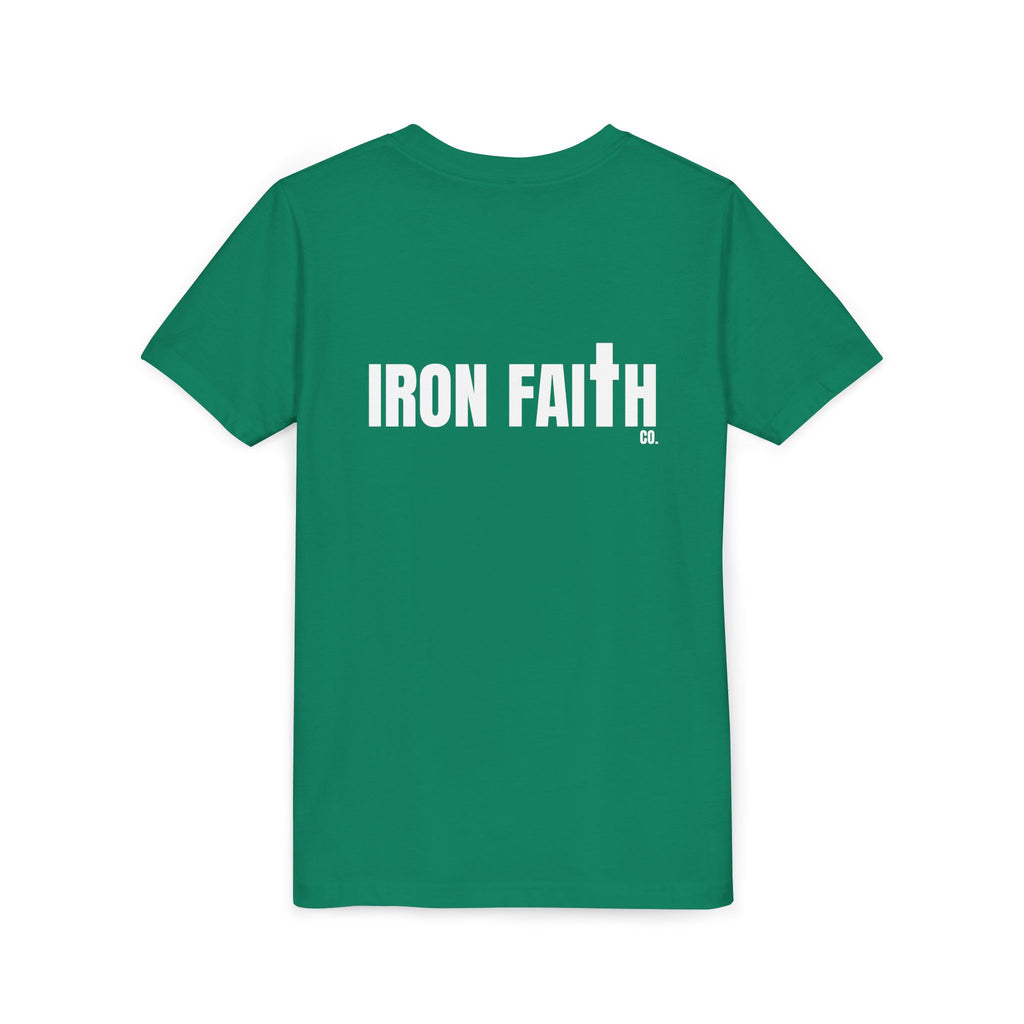 Iron Faith Co. Wordmark Youth Tee – Back Print