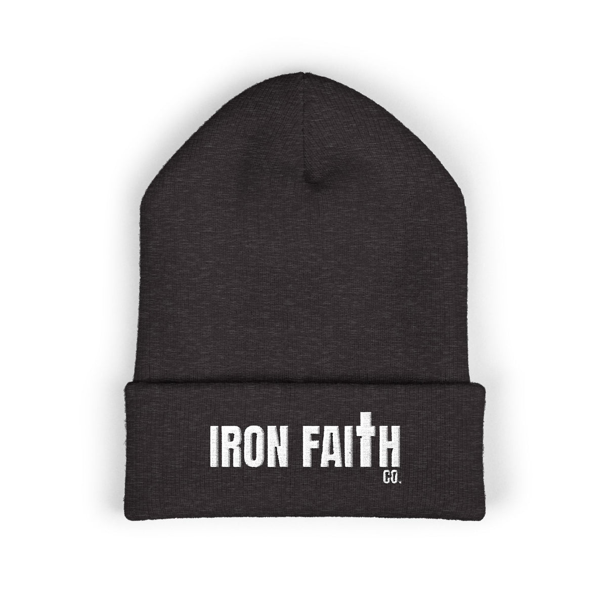 Iron Faith Co. Wordmark Embroidered Cuffed Beanie
