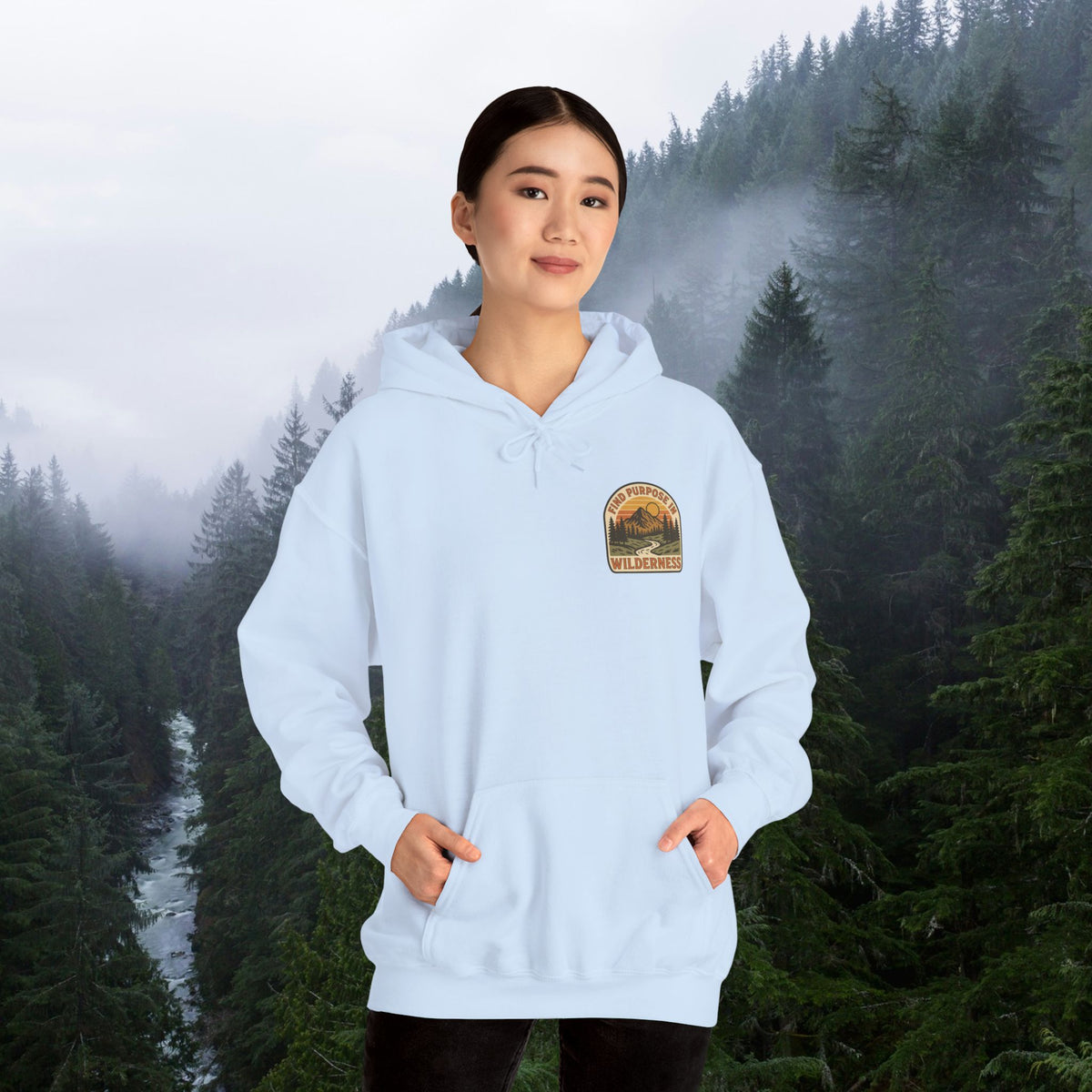 Find purpose in wilderness | Iron Faith Co. | Comfortable Heavy Blend Sweatshirt
