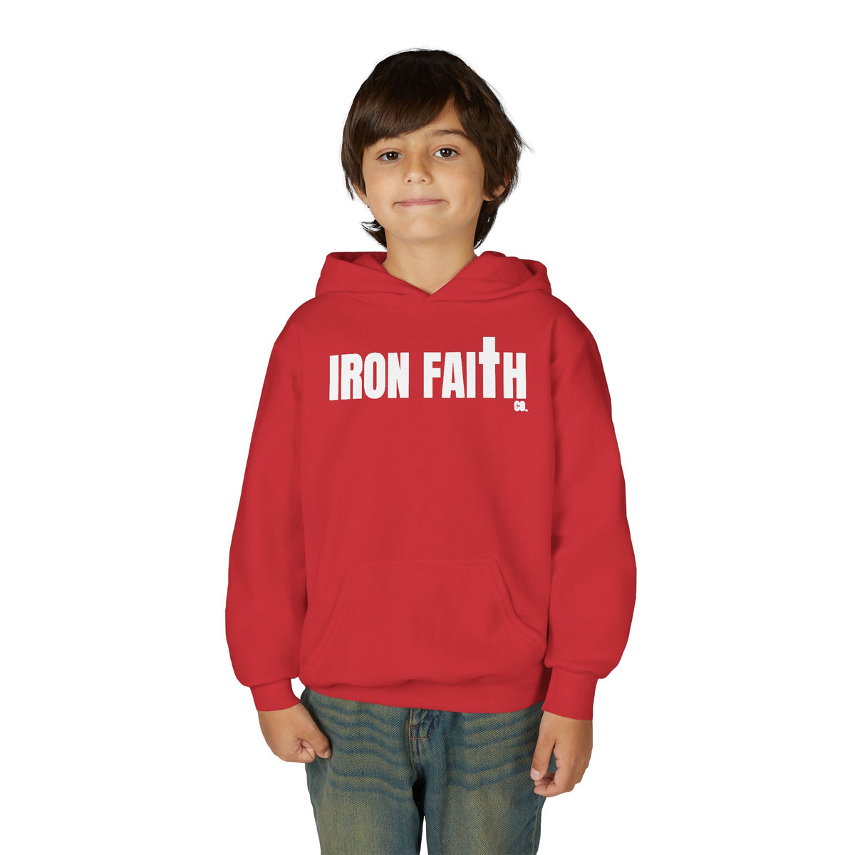 Iron Faith Co. Wordmark Youth Hoodie