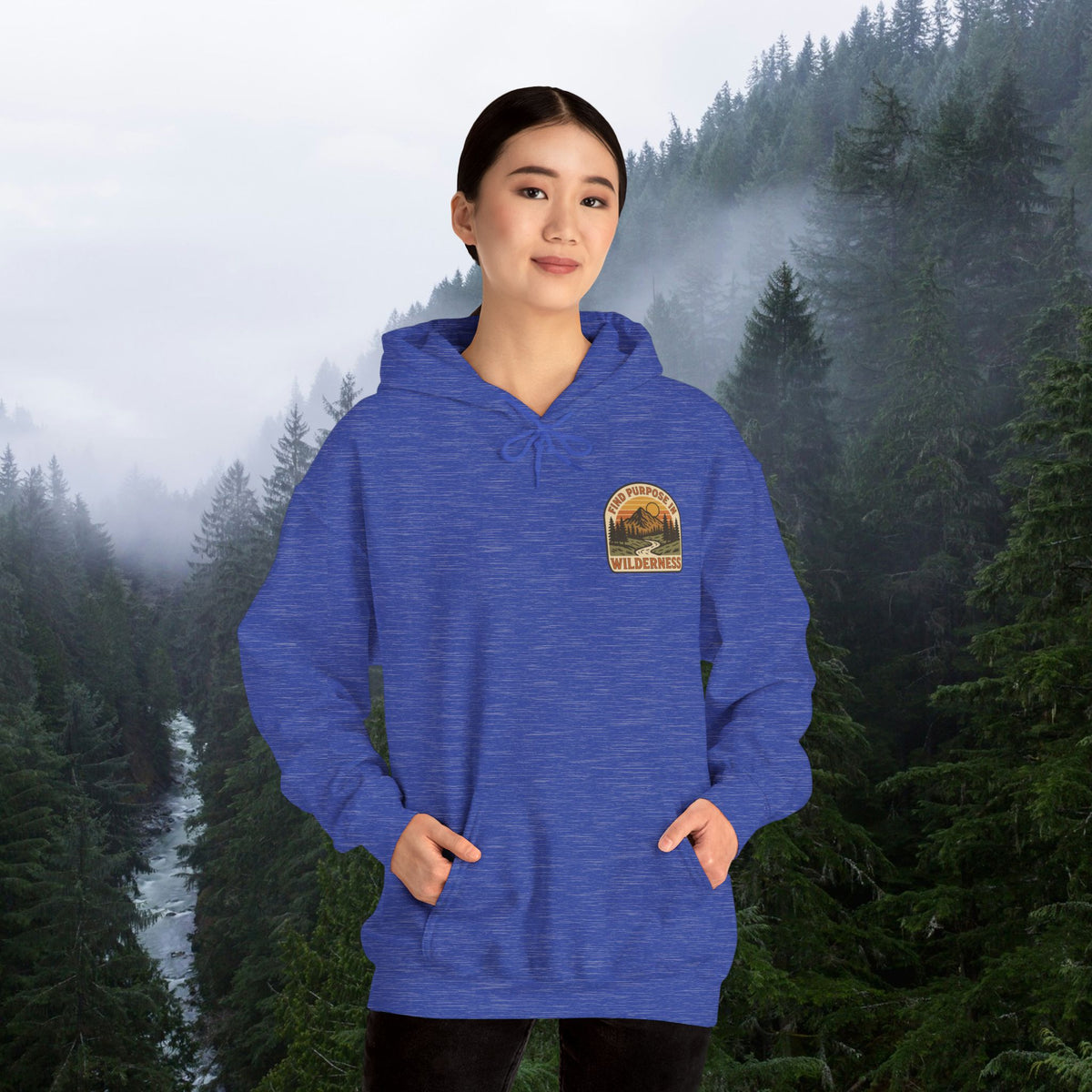 Find purpose in wilderness | Iron Faith Co. | Comfortable Heavy Blend Sweatshirt