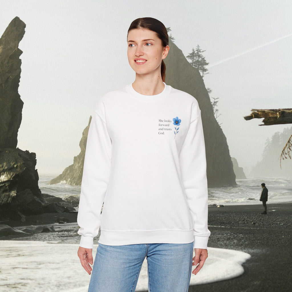 She Looks Back and Thanks God Floral Sweatshirt - Iron Faith Co. - photo 13 of 24