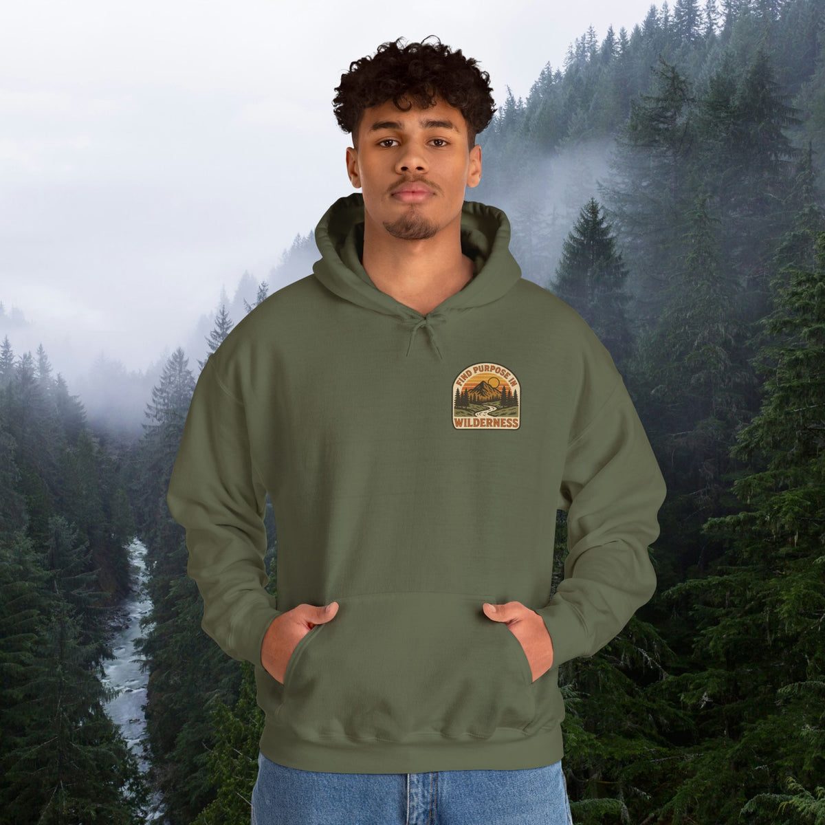 Find purpose in wilderness - Iron Faith Co. - Comfortable Heavy Blend Sweatshirt - photo 1 of 30