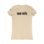 Iron Faith Co. Wordmark Women's Fitted Tee – Back Print
