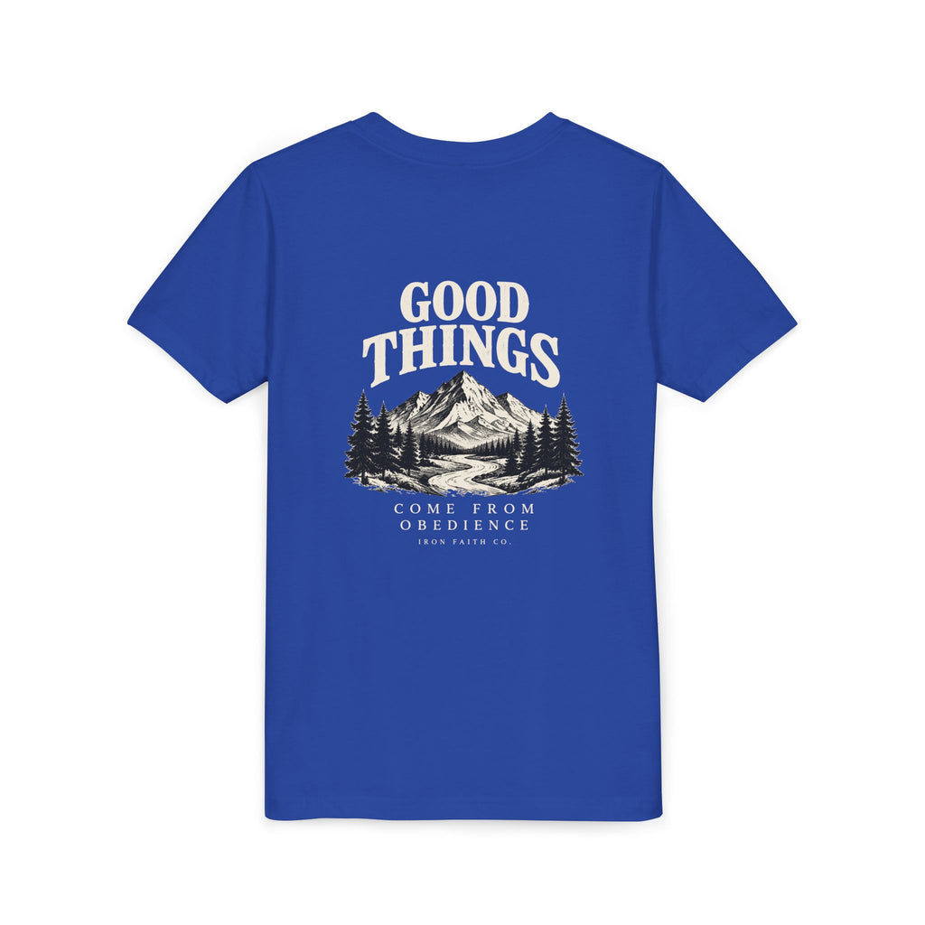 Good Things Come From Obedience Youth Tee – Back Print