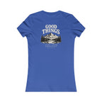 Good Things Come From Obedience Women's Fitted Tee – Back Print