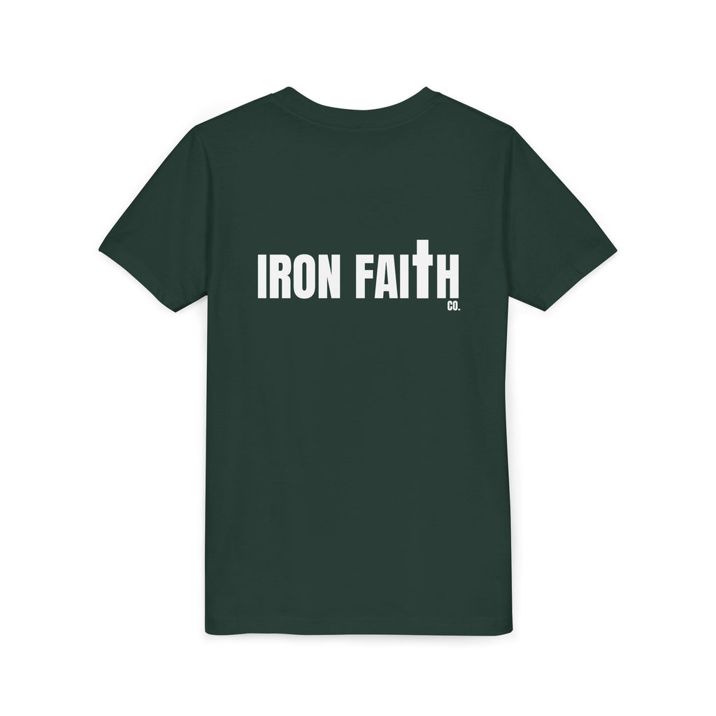 Iron Faith Co. Wordmark Youth Tee – Back Print