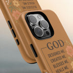 "GOD Designed Me" Floral iPhone Case