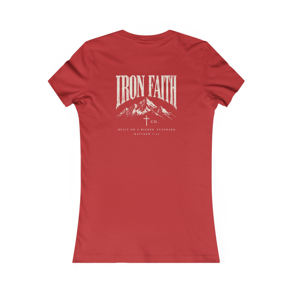 Built on a Higher Standard Women's Fitted Tee – Back Print