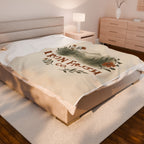 Mountain Floral Velveteen Blanket — Iron Faith Co. Cozy Rustic Cabin Throw - photo 8 of 8