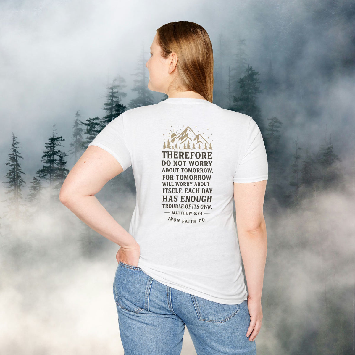 Iron Faith co - Matthew 6:34 T-shirt - photo 3 of 30
