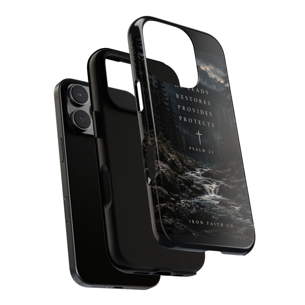 He Leads Psalm 23 Phone Case