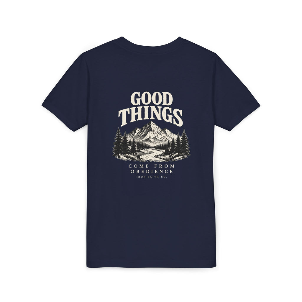 Good Things Come From Obedience Youth Tee – Back Print