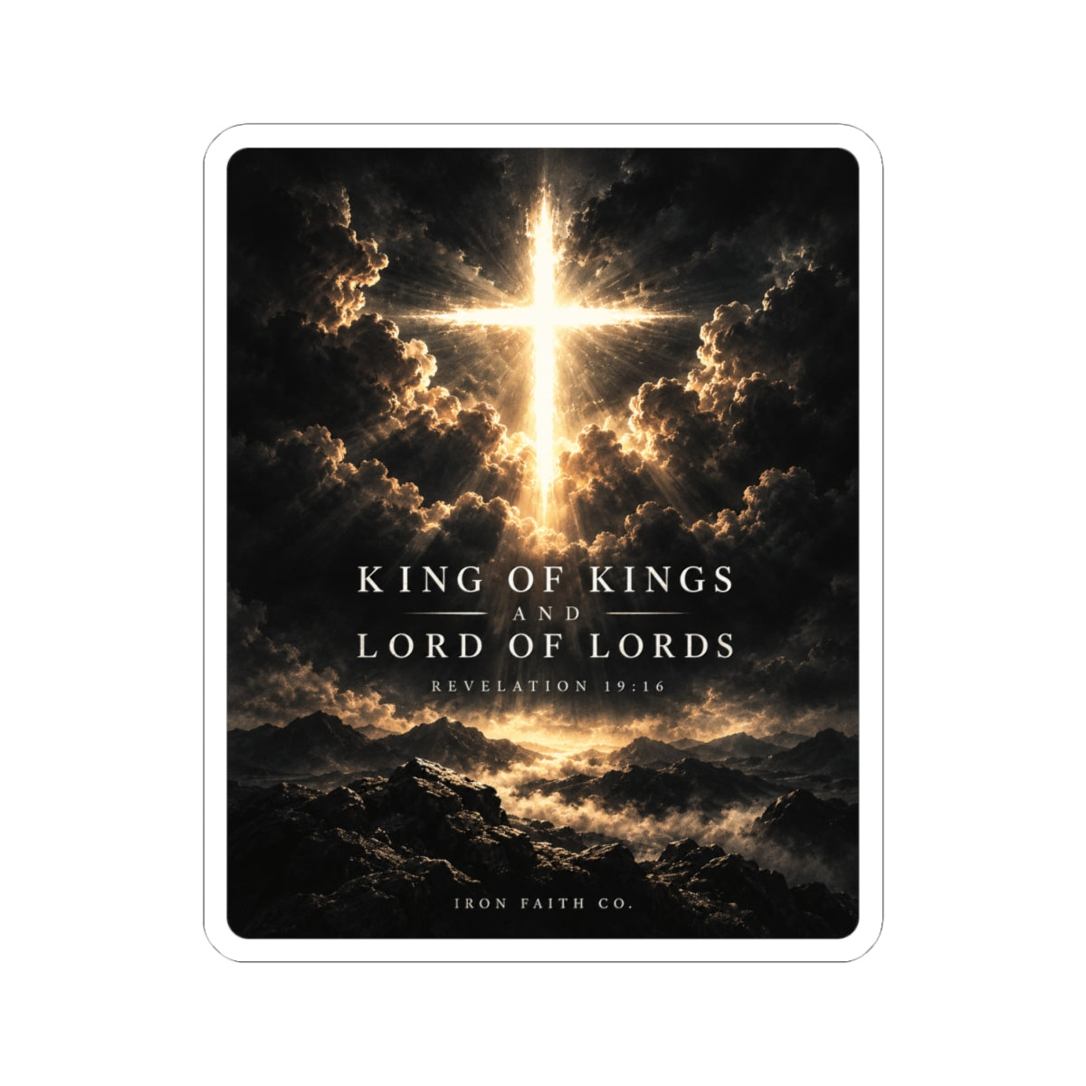 King of Kings Revelation 19:16 Sticker