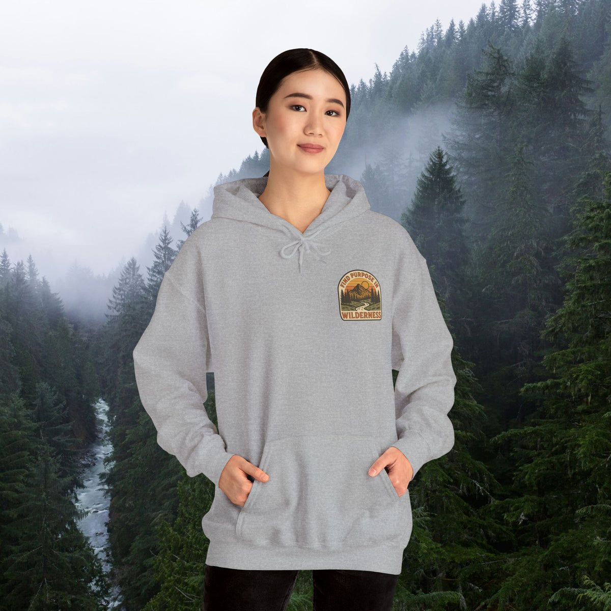 Find purpose in wilderness | Iron Faith Co. | Comfortable Heavy Blend Sweatshirt