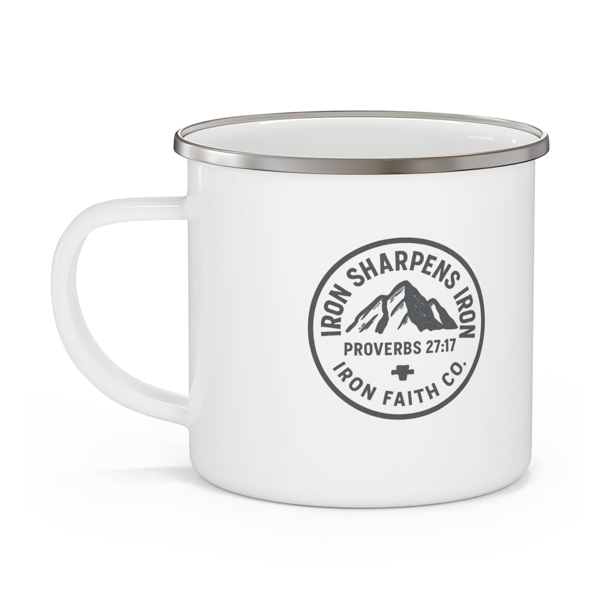 Iron Sharpens Iron Enamel Camp Mug