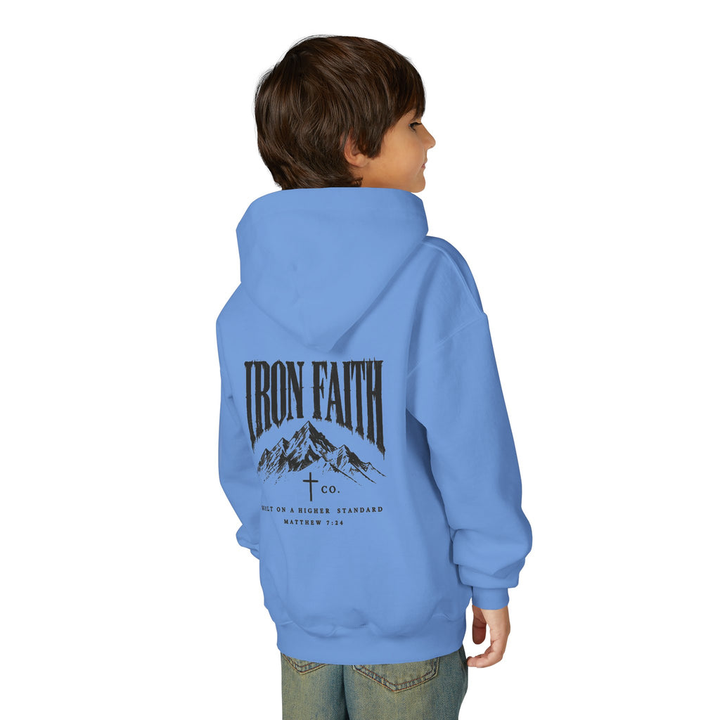 Built on a Higher Standard Youth Hoodie – Back Print