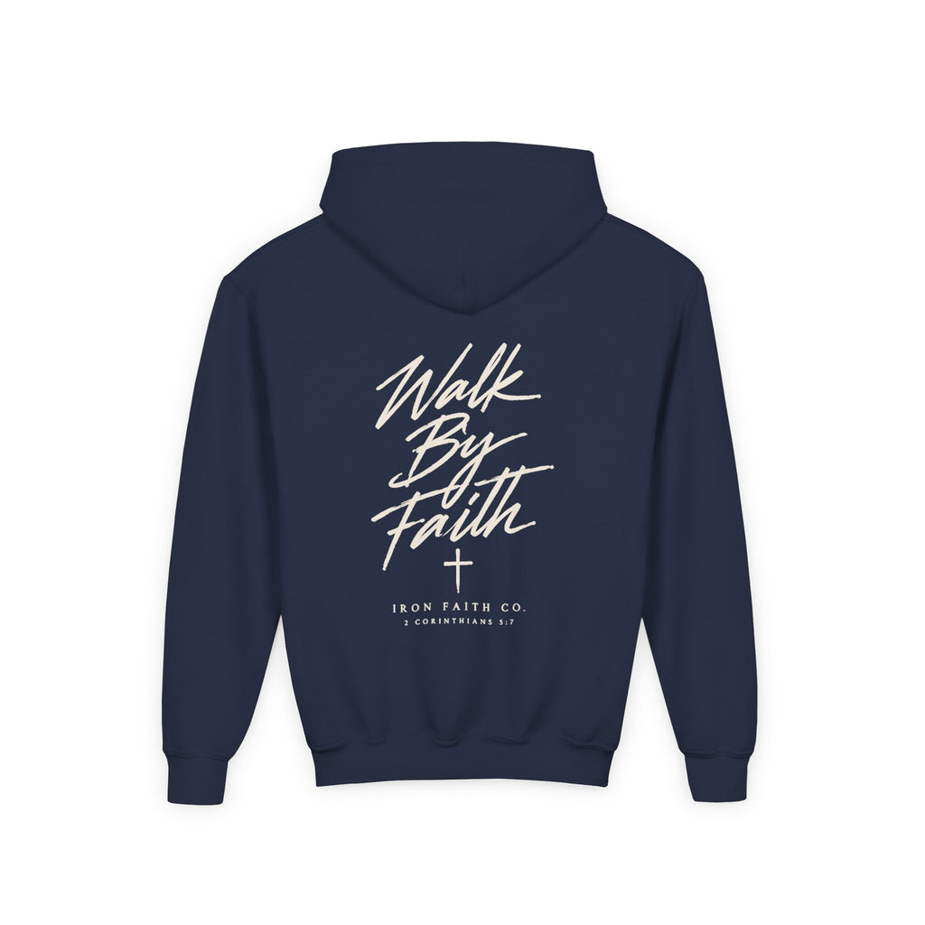 Walk By Faith Youth Hoodie – Back Print