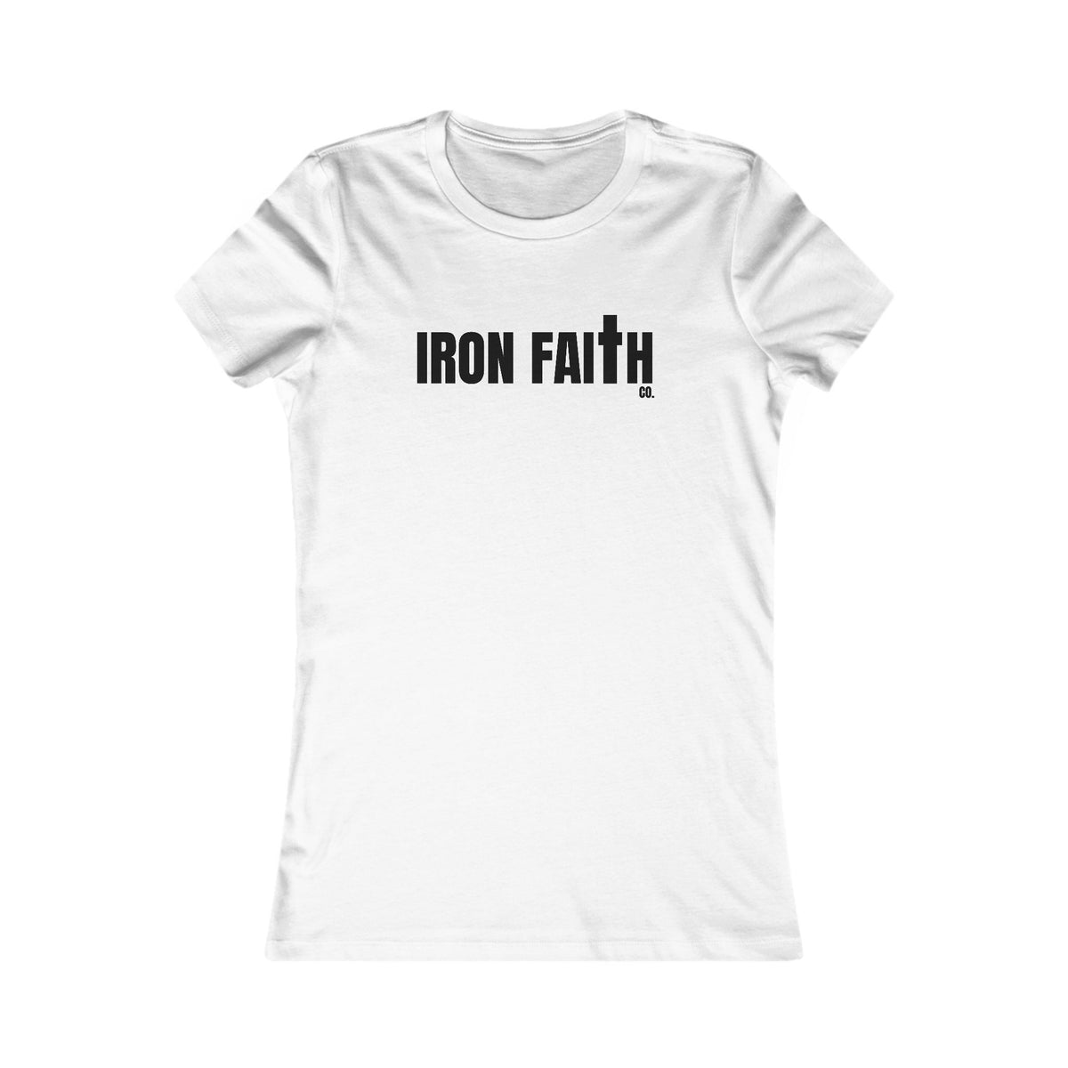 Iron Faith Co. Wordmark Women's Fitted Tee