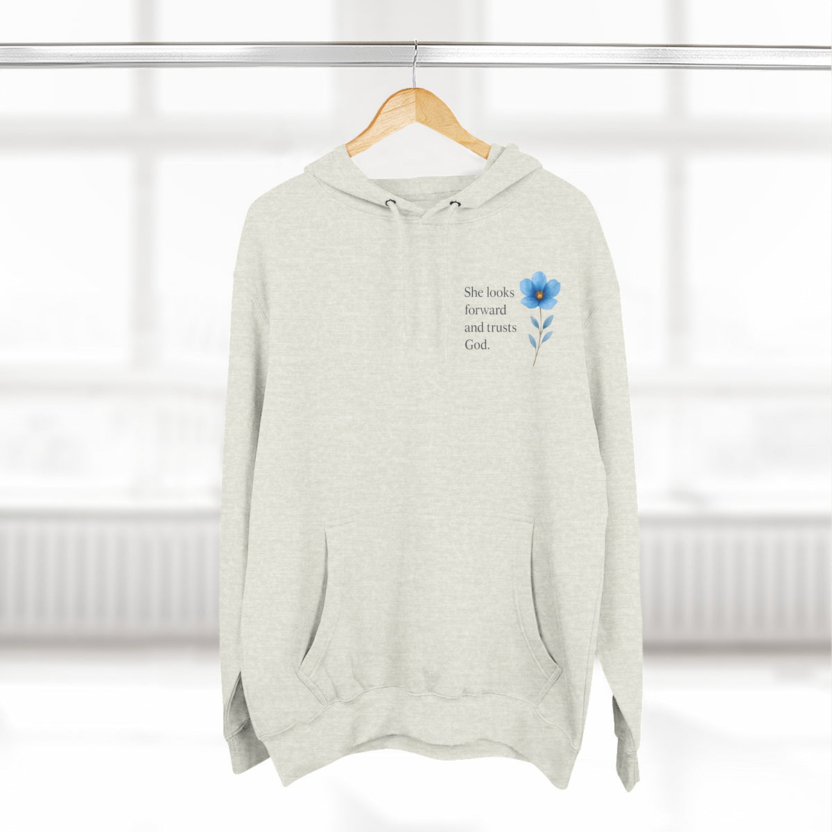 "She Looks Back and Thanks God" Comfort Pullover - IronFaithCo.