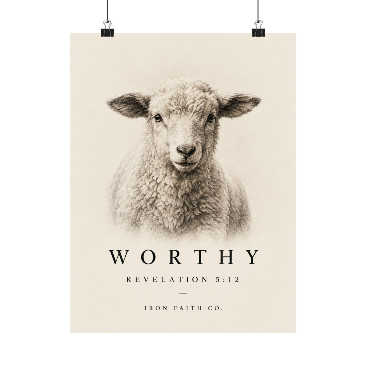 Worthy Revelation 5:12 Poster