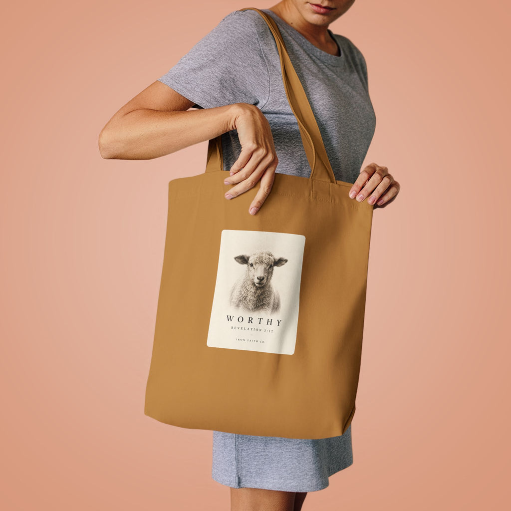 Worthy Revelation 5:12 Tote Bag