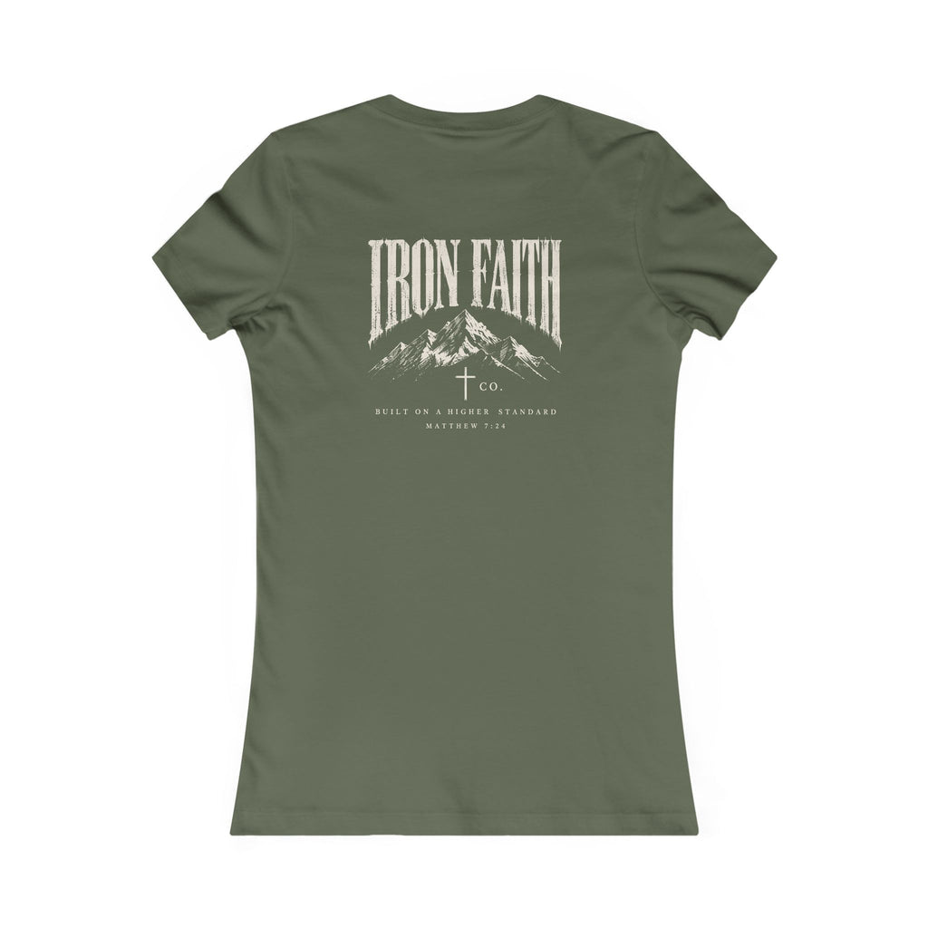 Built on a Higher Standard Women's Fitted Tee – Back Print