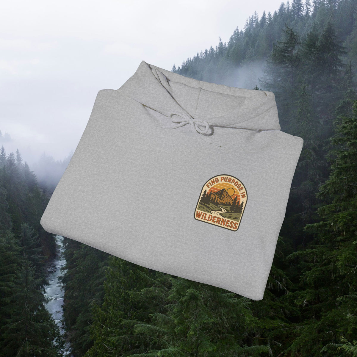 Find purpose in wilderness | Iron Faith Co. | Comfortable Heavy Blend Sweatshirt