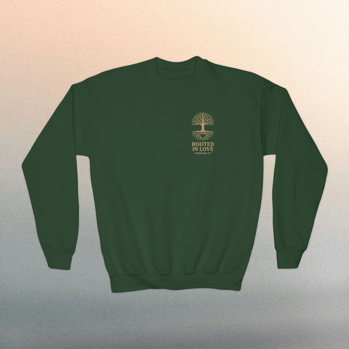 Love One Another Youth Crewneck Sweatshirt — Christian Faith Graphic - photo 4 of 30