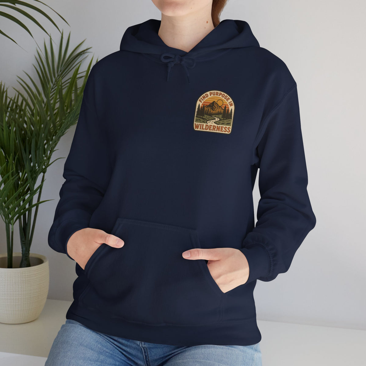 Find purpose in wilderness | Iron Faith Co. | Comfortable Heavy Blend Sweatshirt