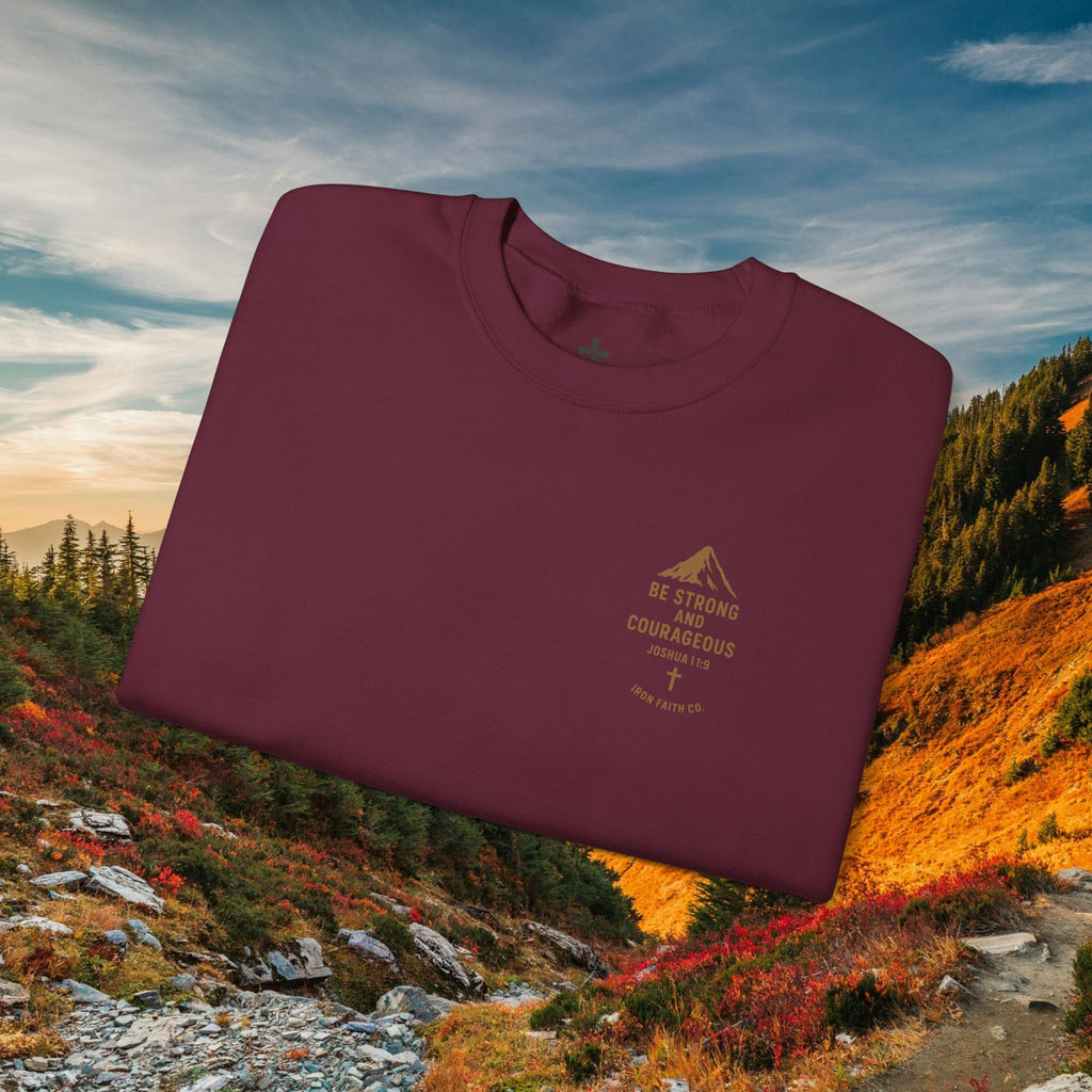 Be strong and courageous Joshua 1:9 - forged by Faith - Iron Faith Co. - Crewneck Sweatshirt - photo 11 of 30