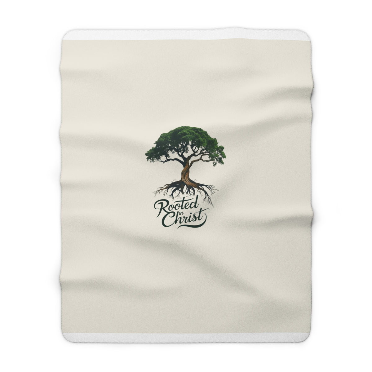 Rooted in Christ Sherpa Fleece Blanket