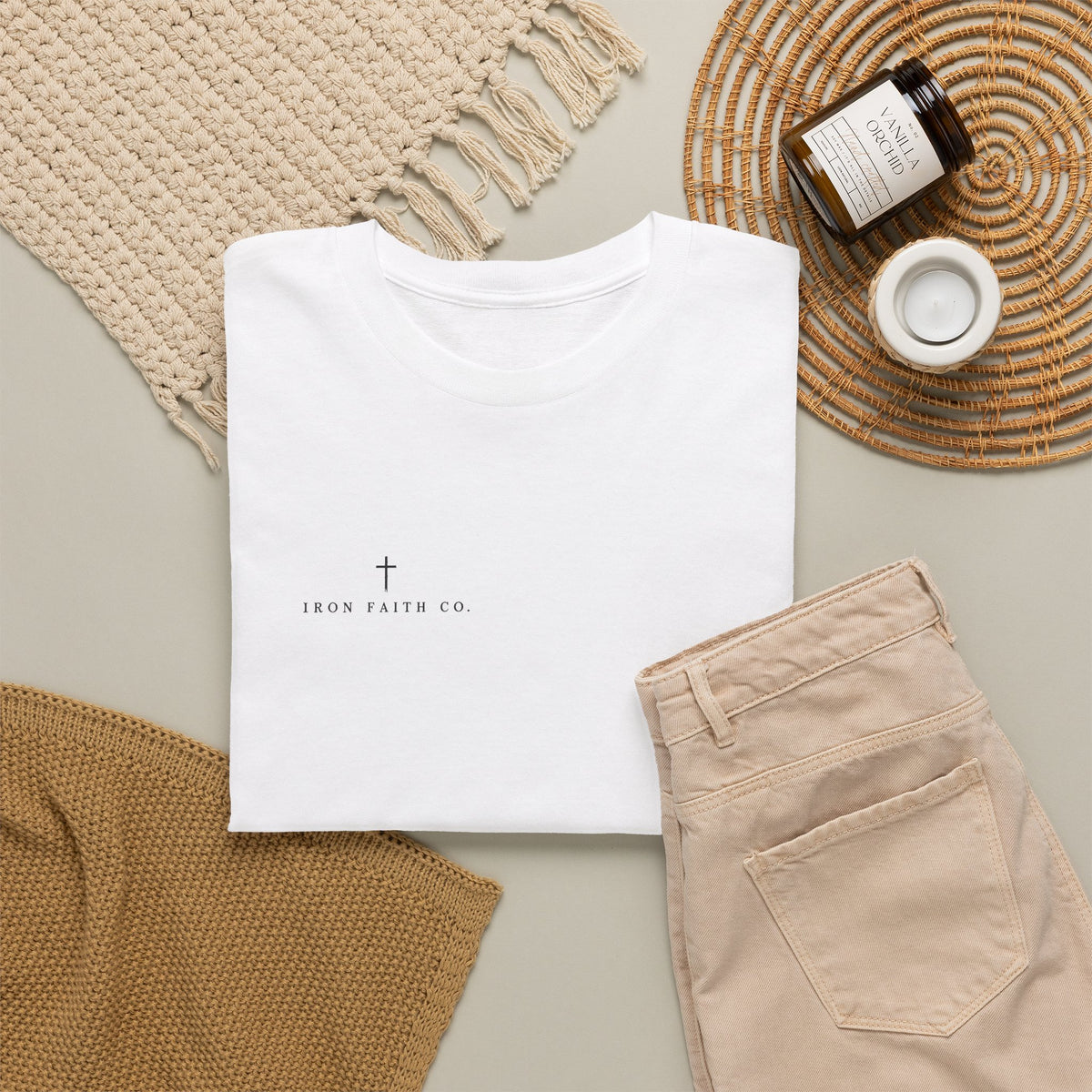 Iron Faith Co. Wordmark Tee – Back Print