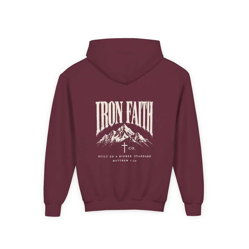 Built on a Higher Standard Youth Hoodie – Back Print