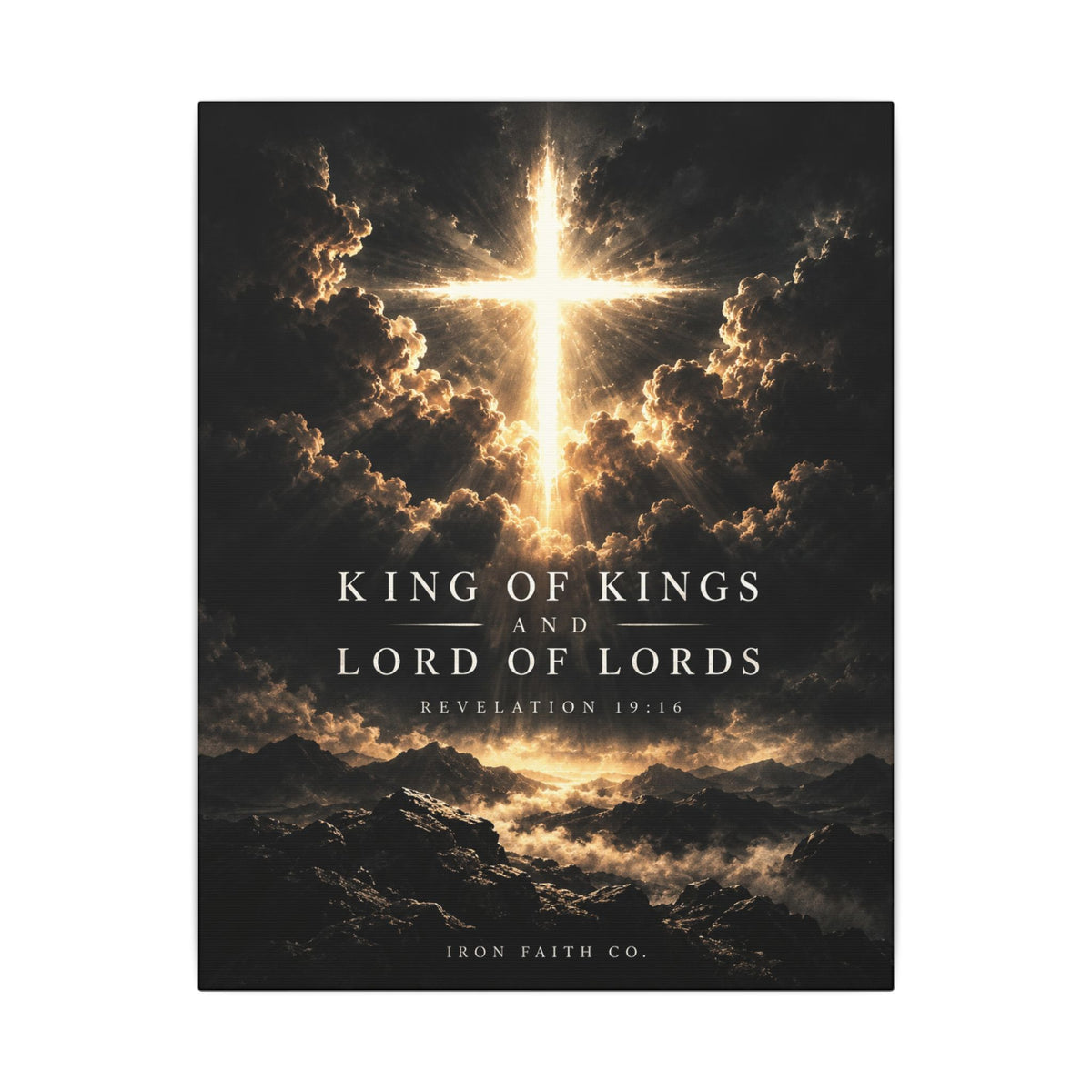 King of Kings Revelation 19:16 Canvas Print