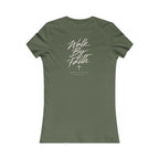 Walk By Faith Women's Fitted Tee – Back Print